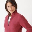 Sveter na zips s podielom 30 % vlny
