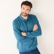 Moltonová mikina s polo golierom