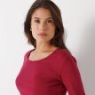 Tricou cu mânecă lungă, de culoare uni, confecționat din bumbac organic