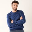 Moltonová mikina s kulatým výstřihem a kontrastními pruhy