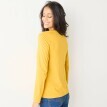 Tricou cu mânecă lungă și guler tunică