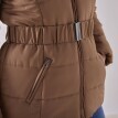Krátka nepremokavá prešívaná bunda s opaskom, na zips