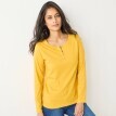 Tricou cu mânecă lungă și guler tunică