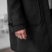 Jednofarebný kabát duffle-coat s kapucňou