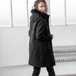 Jednofarebný kabát duffle-coat s kapucňou