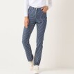 Úzké dlouhé kalhoty, pruhovaný denim