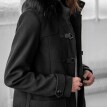 Jednofarebný kabát duffle-coat s kapucňou