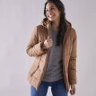 Krátka nepremokavá prešívaná bunda s opaskom, na zips