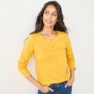 Tricou cu mânecă lungă și guler tunică