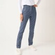 Úzké dlouhé kalhoty, pruhovaný denim