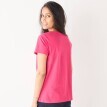 Tricou cu mânecă scurtă, culoare uni, cu etichetă cu inimă
