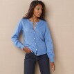Sweter z dzianiny pointelle
