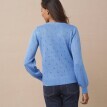 Sweter z dzianiny pointelle