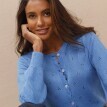 Sweter z dzianiny pointelle
