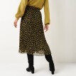 Plisovaná midi sukně s leopardím potiskem