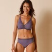 Trojúhelníková podprsenka Paia zn. Confidence Lingerie z mikrovlákna a vyšívaného tylu, s tvarovanými košíčky, bez kostic