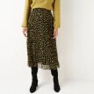 Plisovaná midi sukně s leopardím potiskem