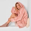 Hřejivá maxi mikina s kapucí a podšívkou sherpa