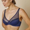 Biustonosz push-up Confidence Lingerie® Paia z mikrofibry i haftowanego tiulu na fiszbinach