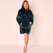 Hřejivá maxi mikina s kapucí a podšívkou sherpa
