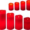 LED voskové sviečky Viva Magenta, sada 8 ks