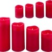 LED voskové sviečky Viva Magenta, sada 8 ks
