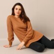 Tunika sweter z wzorem