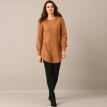 Tunika sweter z wzorem