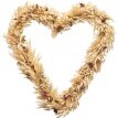 Falidekoráció szárított virágokból Szív