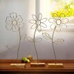Dekorativní kovové květiny Aura, sada 3 ks