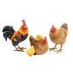 3 darabos tyúkcsalád dekoráció