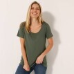Jednofarebné tričko z bio bavlny s okrúhlym výstrihom