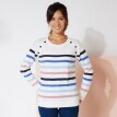 Sweter w paski z ozdobnymi guzikami