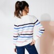 Sweter w paski z ozdobnymi guzikami