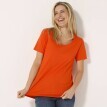 Jednokolorowa koszulka z okrągłym dekoltem, bawełna organiczna