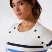 Sweter w paski z ozdobnymi guzikami