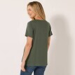 Jednofarebné tričko z bio bavlny s okrúhlym výstrihom