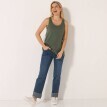Jednokolorowy top z bawełny organicznej, przyjazny dla środowiska