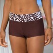 Plavkové boxerky s nastaviteľnou výškou pása a potlačou Zebra
