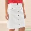 Krátka rozšírená sukňa na gombíky
