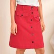 Krátka rozšírená sukňa na gombíky