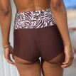 Plavkové boxerky s nastaviteľnou výškou pása a potlačou Zebra