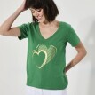 Koszulka z krótkim rękawem i nadrukiem serca z przodu.