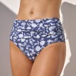 Plavkové kalhotky Saglia s vysokým pasem a potiskem