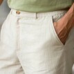 Bermudy z bavlny-lnu