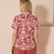 Koszula z krótkim rękawem i nadrukiem w kwiaty