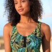Asymetryczny top tankini z nadrukiem Cambuja