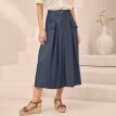 Rozšířená midi sukně s pružným pasem
