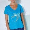 Koszulka z krótkim rękawem i nadrukiem serca z przodu.