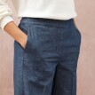 Široké džínsové nohavice s pružným pásom